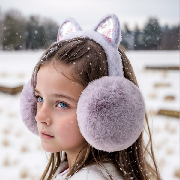 Creative Korean-Style Earmuffs for Winter: Quicksand Cat Ear Plush Ear Warmers, Cute Ear Protection for Adults, Wholesale