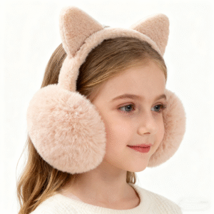 New Stylish Solid-color Plush Cat Ear Earmuffs for Women - Adjustable and Warm Ear Protectors for Students in Winter
